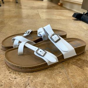 White sandals